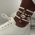 Bohemian anklet wholesale - european & american cross-border seaside holiday shell jewelry - summer fashion starfish braided anklets