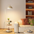 Wood style living room sofa corner floor lamp charging storage all-in-one coffee table lamp cream style bedroom atmosphere lamp