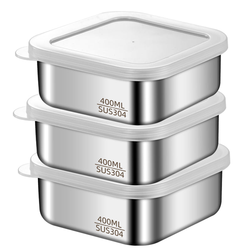 304 stainless steel small lunch box - brown rice & grain portion control container - weight loss meal prep box - microwave safe