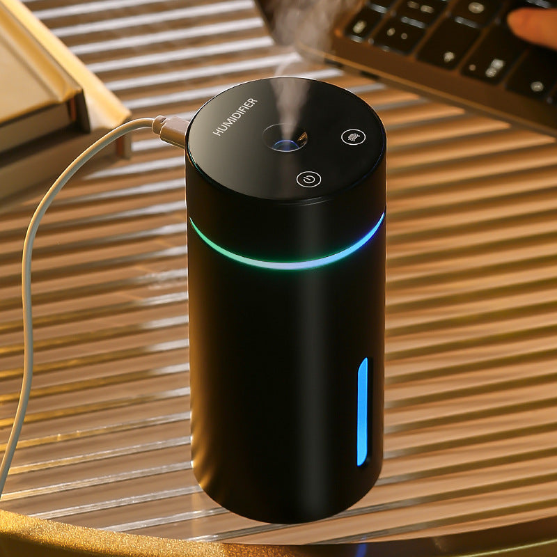 New smart car air freshener usb button humidifier portable colorful atmosphere light atomizer for home use