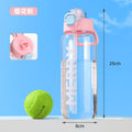 large-capacity plastic sports water bottle summerbest selling plastic water cup with straw student kids bouncing water cup