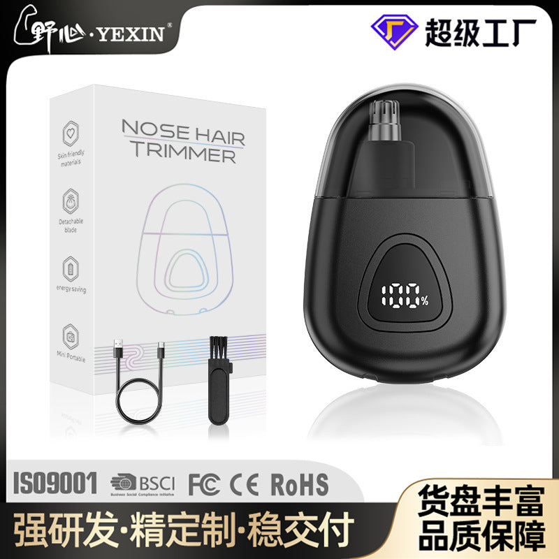 New rechargeable electric nose hair trimmer for men - mini portable hair grooming tool
