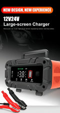 7-stage 12v/24v motorcycle battery charger, smart battery charger, car battery charger