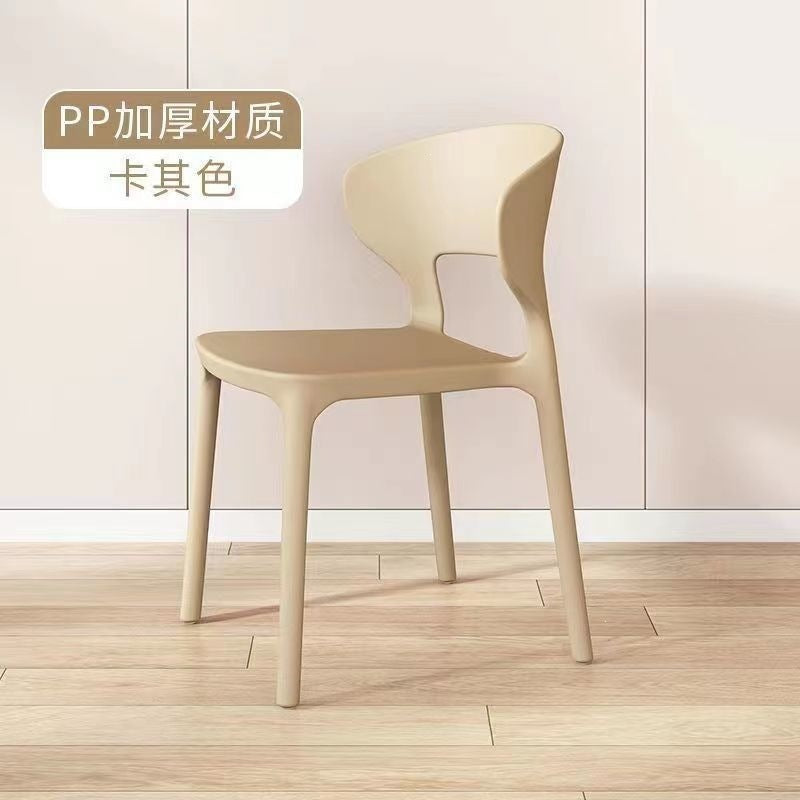 For home chair modern casual dining table and chair thickened plastic horn chair nato casual milk tea back chair negotiation chair