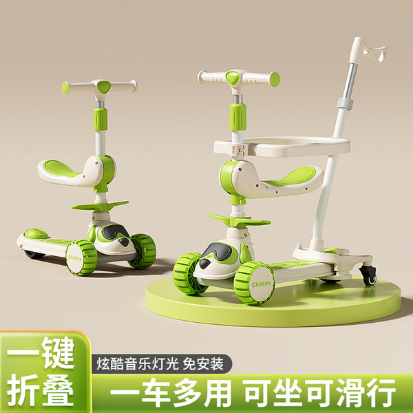 Children's scooter 2--8 years old children's three-in-one foldable and seated toy car Children's scooter wholesale