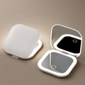 Led hd portable smart lighted makeup mirror - ladies' handheld vanity mirror - travel folding compact mirror