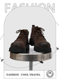 Derby shoes men's winternew arrivalhigh top british big toe bootsretro short boots workwearfleece-linedheattech cotton shoes for men