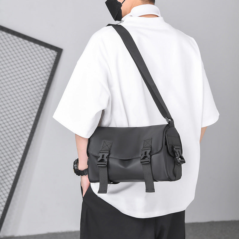 Cross-border wholesale crossbody shoulder bag trend new simple pu messenger bag casual Korean version of men's and women's fashion crossbody bag