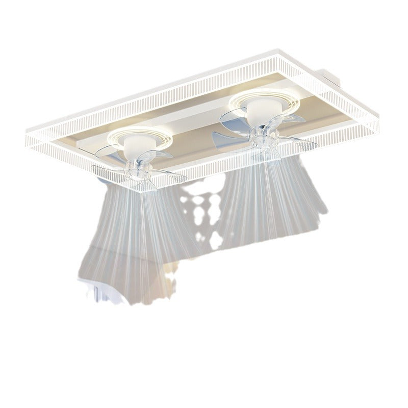 Fan light, living room ceiling light, light luxury, advanced sense, intelligent invisible fan light, integrated lighting combination, whole house package