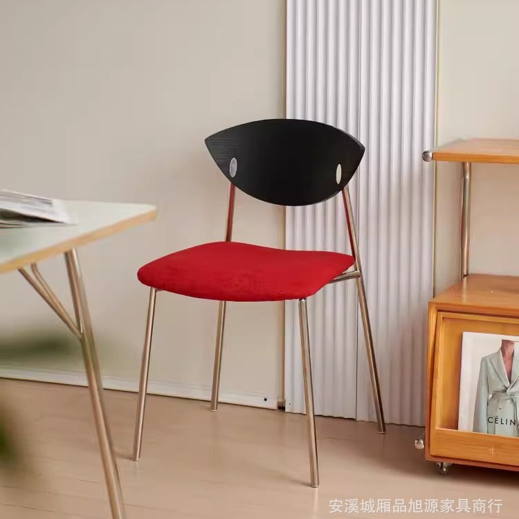 Nordic home designer retro dining chair medieval casual solid wood backrest coffee chair medieval single chair book table chair