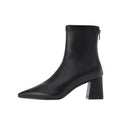 High-heeled short boots for women 2025fall and winternew arrivalk-style zipper pointed toe women's boots nude boots easiest for matchpopularmartin boots women's shoes