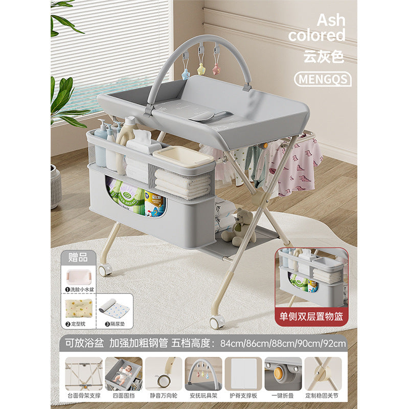Changing table, baby care table, diaper changing table, newborn bathing & massage table, foldable multifunctional
