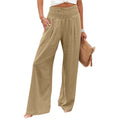 cross-border women's fashion casual loose solid color high-waisted trousers