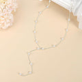 Amazon cross-border new bohemian style faux pearl y-shape lariat necklace - trendy & unique women's holiday gift