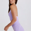 Fitness tops suspenders thin shoulder straps contrast color white strips chest pad halter sports intimates bra vest yoga suit