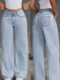 independent station youth girl jeans new arrivalloosestraight-leg pants