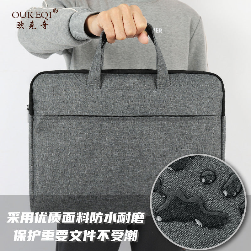 Office satchel bag canvas document bag information bag conference bag computer bag document bag briefcase business gift