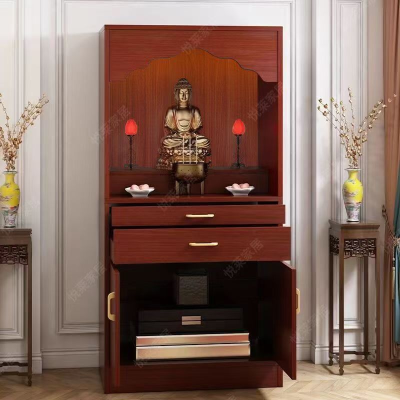 Buddhist niche offering table, shrine, altar, buddha cabinet, offering table, god of wealth, guanyin bodhisattva, buddha statue, offering table, incense table