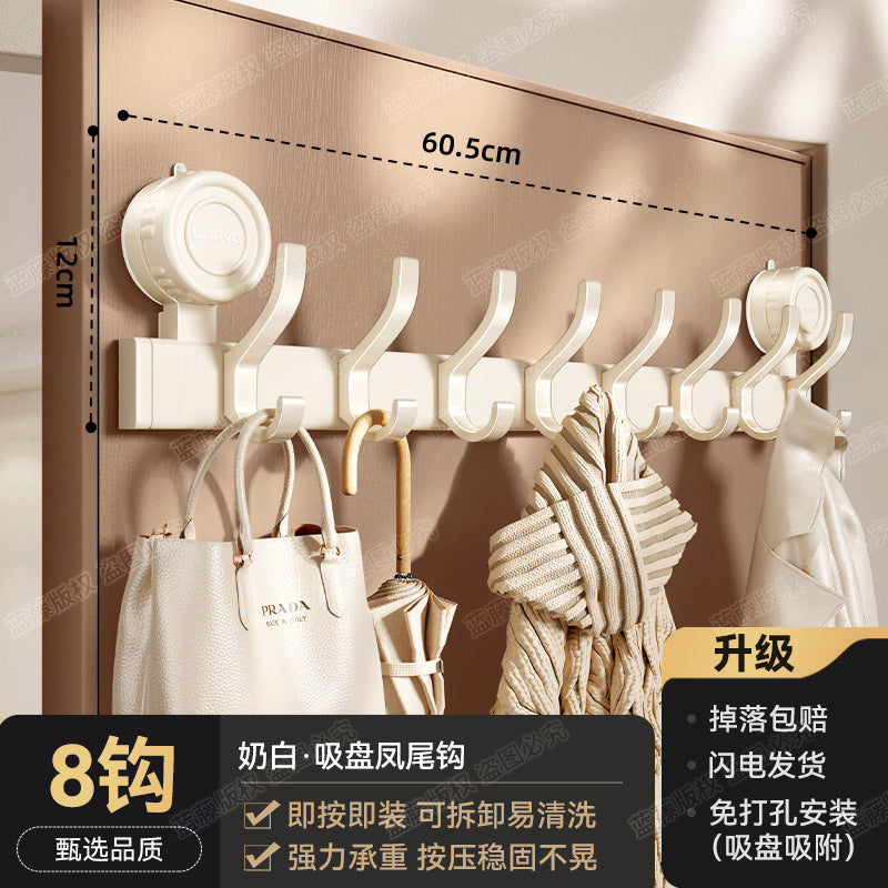 Strong vacuum suction cup hook No punching Strong load-bearing door Hanging hanger Entry door Clothes rack Storage
