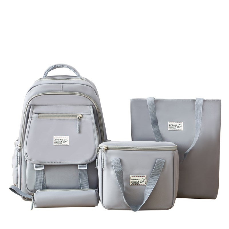 New schoolbag, primary and secondary school student backpack, cute thermal insulation meal bag, fashion trend, versatile and simple backpack