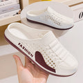 Men's summer new breathable mesh slides - slip-on, backless, casual beach sandals with trendy perforated design