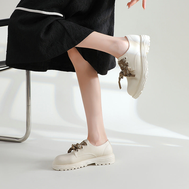 Autumnew arrival rain boots thick sole toe cap shoes women's round toe british preppy style waterproof flatsnon-slipoutwear loafers