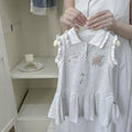 Girls' clothing : preppy korean style casual polo collar pleated skirt - trendy summer vest dress for girls