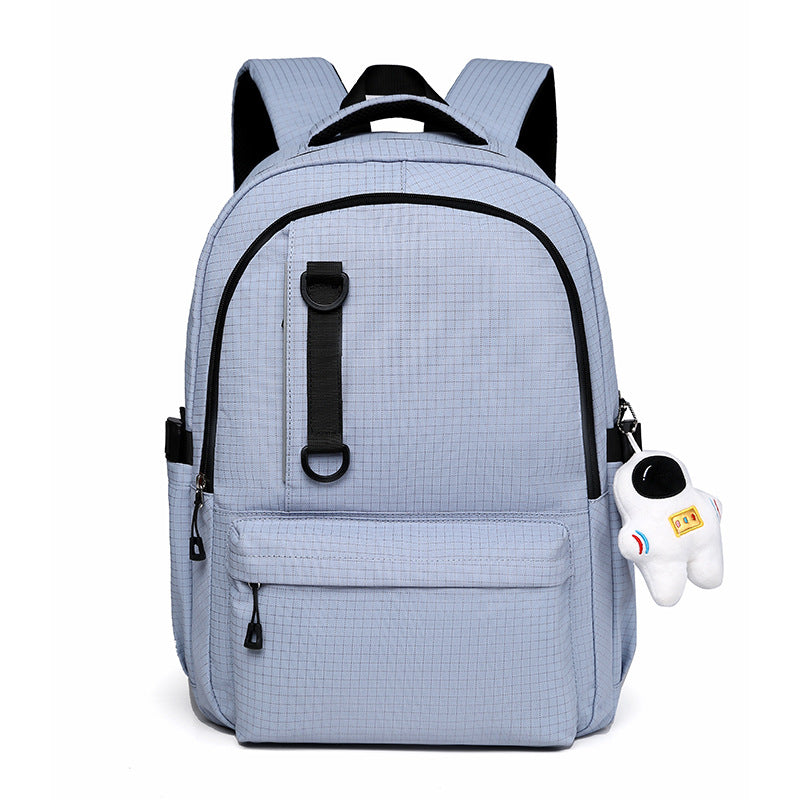 Cross-border new fashion casual backpack trend large capacity junior high school student schoolbag lightweight simple travel backpack