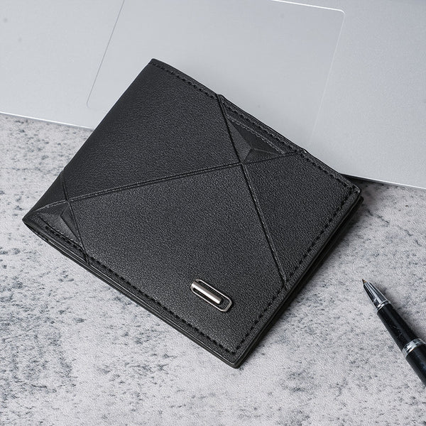 New Men's Wallet Men's Short Multi-Card Position Fashion Casual Wallet Men's Youth Thin Three-fold Horizontal Soft Wallet