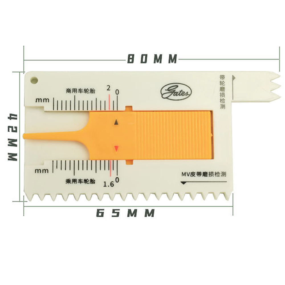 Manufacturer wholesale portable plastic tread ruler, vernier depth caliper tire tread depth ruler tread sheet