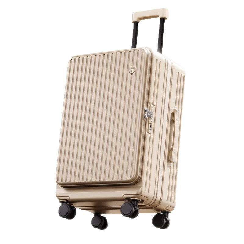 Side open expandable suitcase 24-inch ultra-light trolley case 20-inch boarding case three-piece suitcase password bag