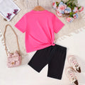 wholesale girls' short-sleeve and shorts sets, fashionable spring, summer, and autumn outfits for girls