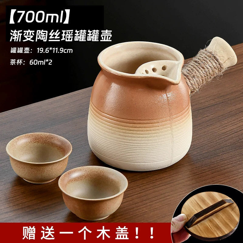 Stove tea making, roasted milk pot, pot, indoor dry-fired teapot suitfor home tea maker, pottery pot, side handle teapot