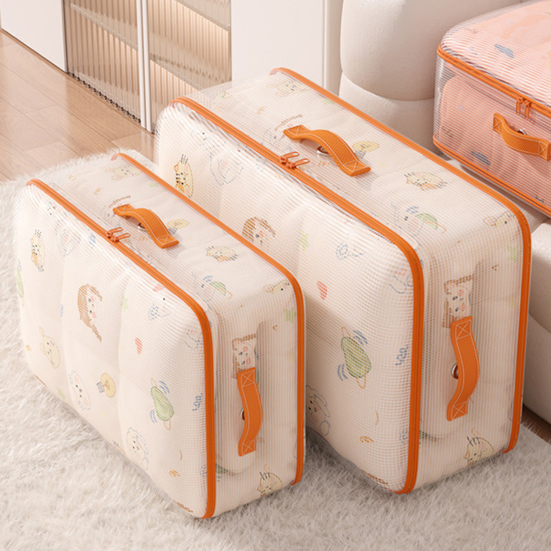 Quilt storage bag for clothes, quilt down jacket special finishing bag, large capacity moving luggage transparent compression bag