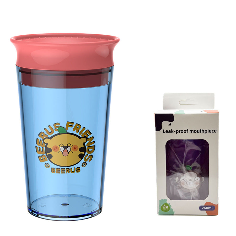 English boxed children's water cup infant sucking cup baby sucking open cup anti-drip baby learning cup