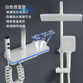 Bathroom shower head suit full copper booster nozzle gray for home thermostatic digital display button ambient light shower head