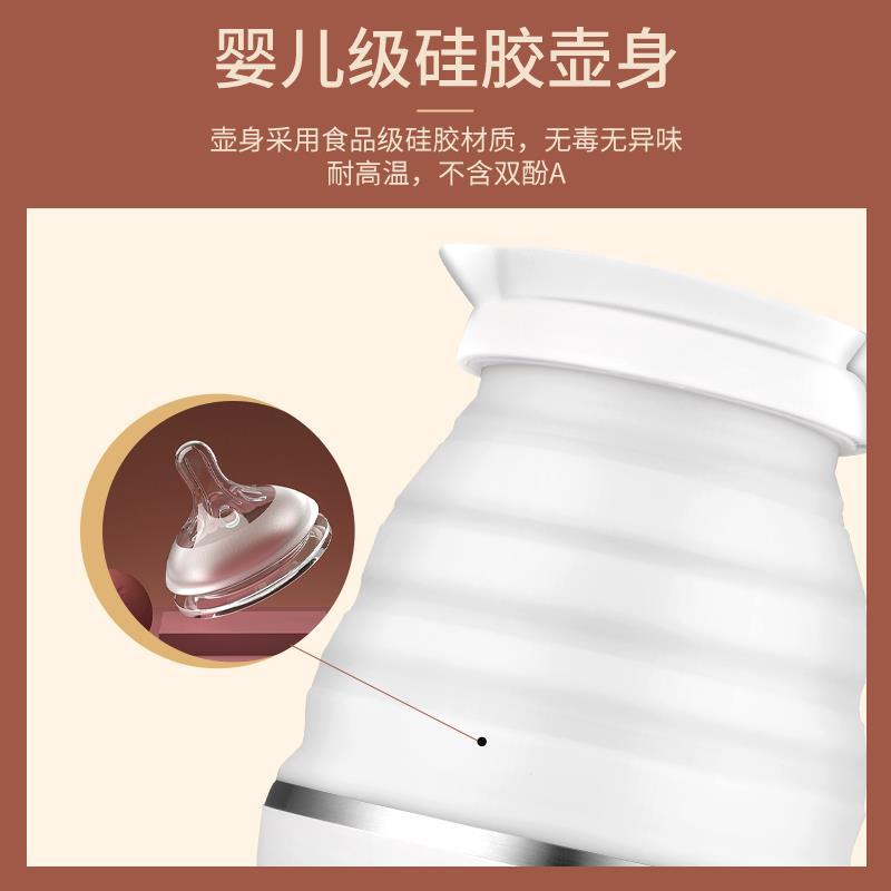 Mini foldable silicone electric kettle - portable travel kettle - retractable electric water boiler - us plug (cross-border)