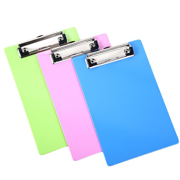 Huajie A4A5 solid color plastic plate clip, thickened writing board clip vegetable clip writing pad baffle WB1204
