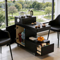 Movable coffee table small apartment multi-functional side cabinet water boiling tea bluetooth audio side sofa side table tea cabinet