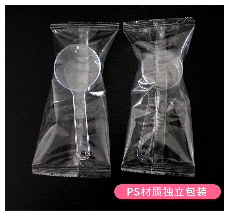 Individually wrapped 50ml ps plastic measuring spoons - ideal for mask powder, feed, fertilizer, laundry detergent, and water (50g capacity)