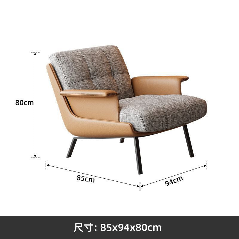 Italian light luxury single sofa chair retro wabi-sabi style designer casual sofa for homeb&b hotel negotiation chair