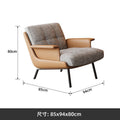 Italian light luxury single sofa chair retro wabi-sabi style designer casual sofa for homeb&b hotel negotiation chair