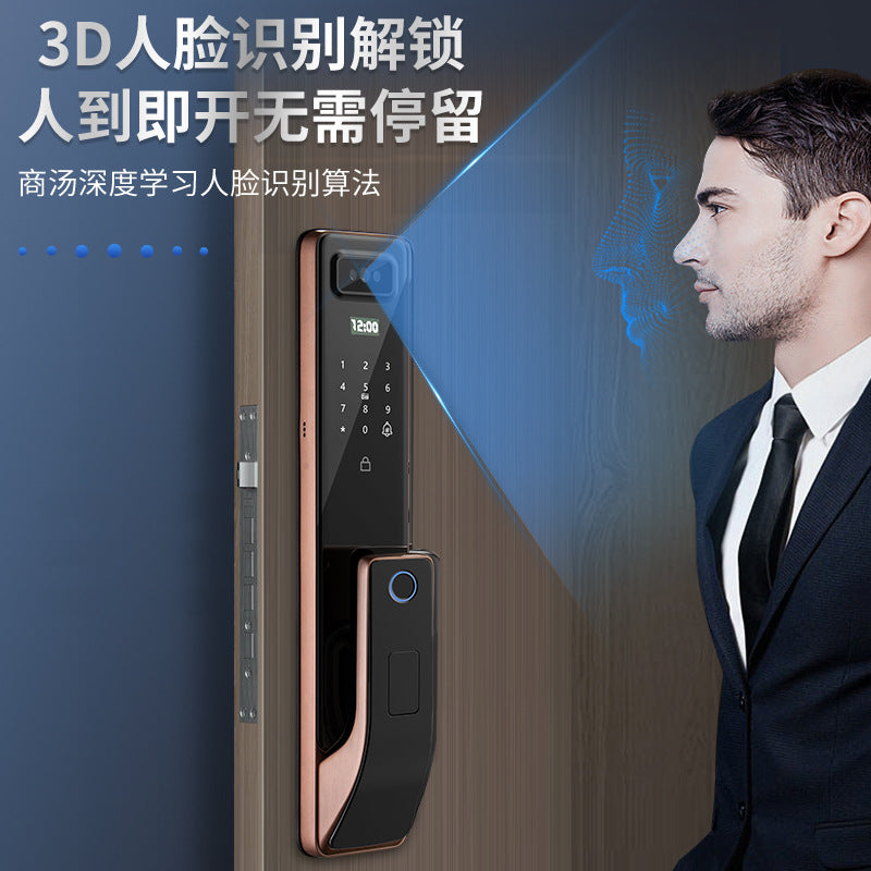 Smart lock anti-theft door home fingerprint lock wholesale fully automatic face recognition electronic lock password lock visual cat eye