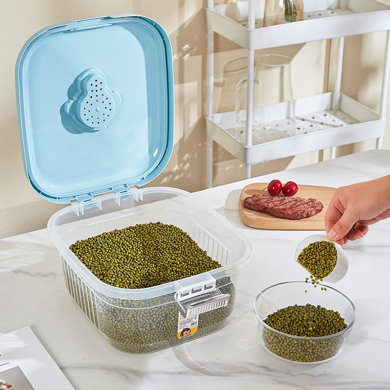 Household miscellaneous grains insect-proof and moisture-proof storage surface box with rice bucket box 25kg large capacity sealed 10kg food-grade rice bucket