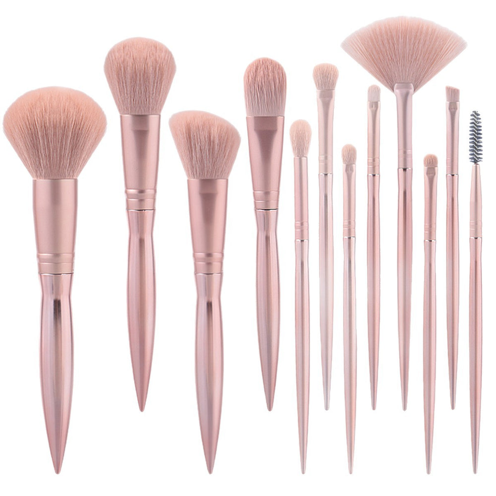 12-piece soft bristle makeup brush set - factory direct, complete beginner kit, beauty tools, eyeshadow brush, powder brush
