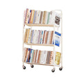 Living room bookshelf floor storage rack - mobile with wheels, home simple cart, snack storage bookshelf, invisible bookshelf