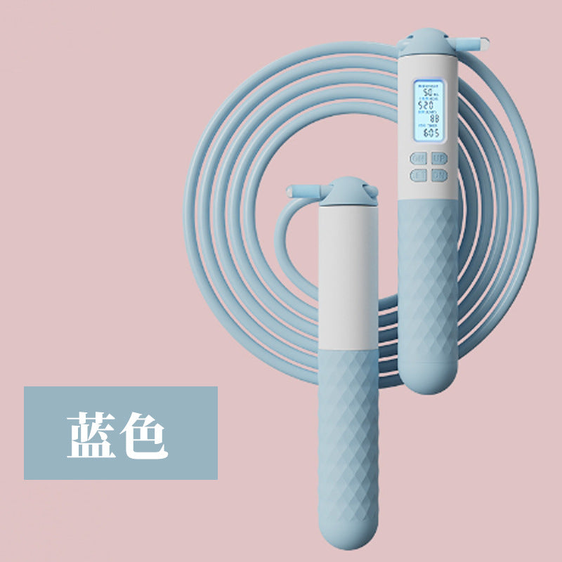 Smart counting jump rope, electronic jump rope, leg shaping, indoor fitness, weighted jump rope for slimming, wholesale fitness supplies