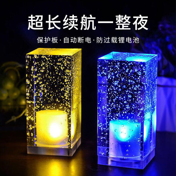 Bar table lamp led charging crystal lamp creative personality restaurant KTV atmosphere bedside lamp night lamp decorative table lamp