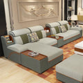 Ready-to-assemble fabric sofa set for living room, suitable for both winter and summer, modern minimalist style, available in various sizes for small to large apartments