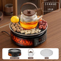 Full screen imitation charcoal electric ceramic stove tea making set glass teapot health tea stove indoor tea making equipment